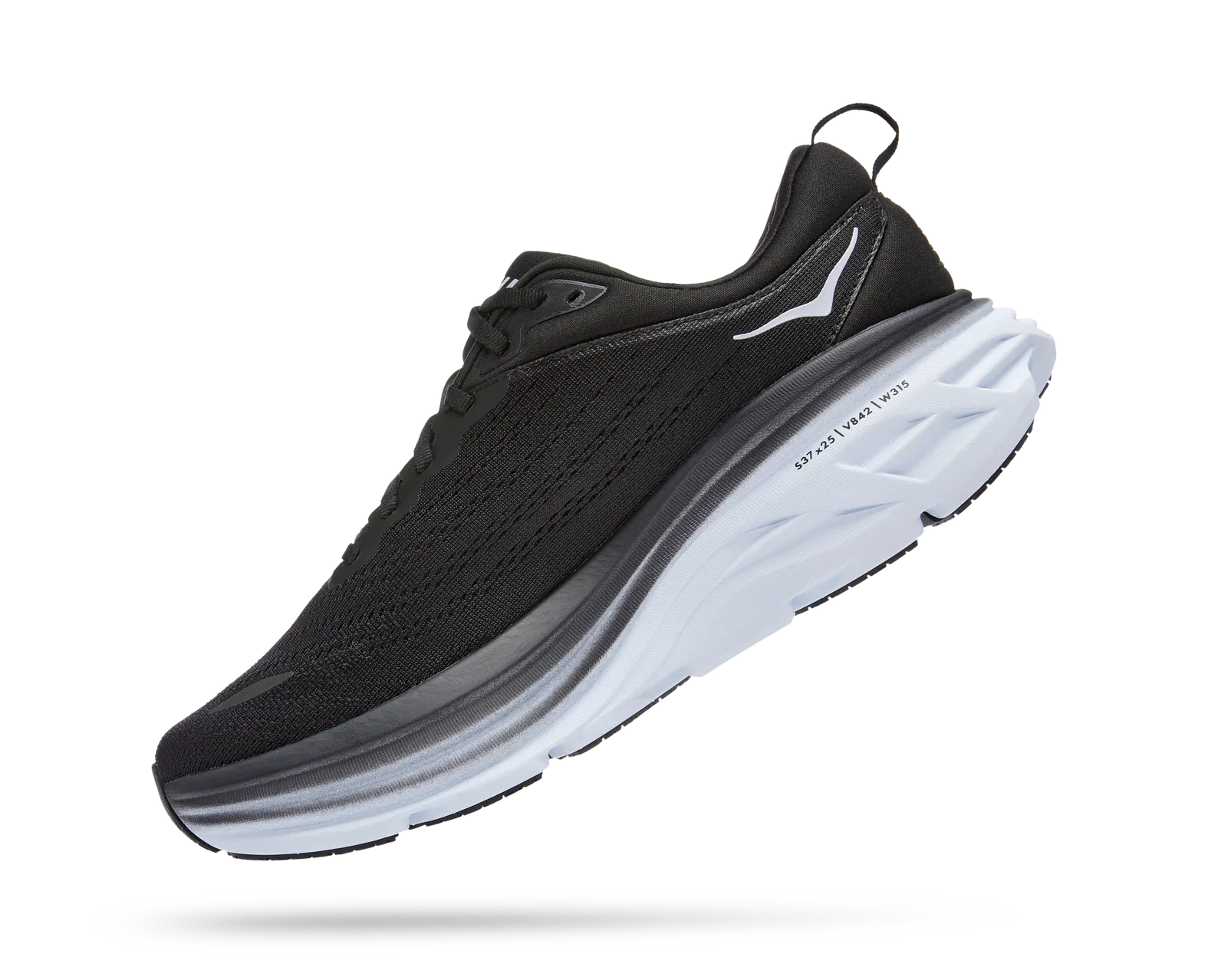 HOKA W BONDI 8 BLACK/WHITE